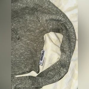 GYMSHARK OLIVE MARL CROPPED HOODIE